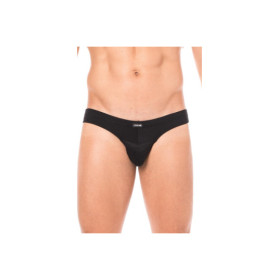Slip noir rayé opaque et transparent 